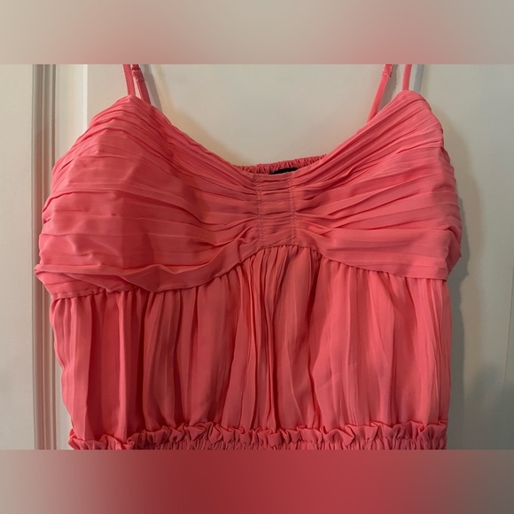 New! Steve Madden Solange Ruched Peplum Camisole Peach Romance True to Size - Picture 7 of 15